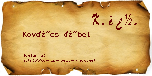 Kovács Ábel névjegykártya